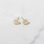 925 Silver Dainty Flower Studs Earrings - Image 3