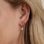 925 Silver Pearl Charm Hoops - Image 6
