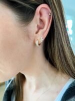 925 Silver Baguette Hoops Earrings - Image 8