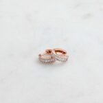 925 Silver Baguette Hoops Earrings - Image 3