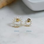 925 Silver Sunburst Studs Earrings - Image 3