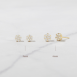 925 Silver Classic Diamond Stud Earrings - Image 5