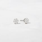925 Silver Classic Diamond Stud Earrings - Image 6