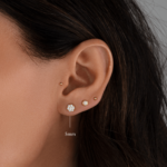 925 Silver Classic Diamond Stud Earrings - Image 2
