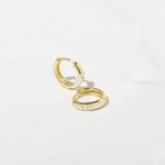 925 Silver Dome Huggies Earrings - Image 4