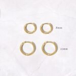 925 Silver Double Beaded Hoop Earrings - Image 2