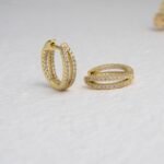 925 Silver Double Huggies Earrings - Image 7