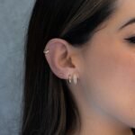 925 Silver Double Huggies Earrings - Image 4
