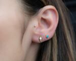 925 Silver Embellished Opal Studs - Image 5