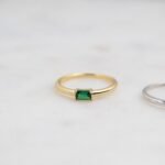 925 Silver Emerald Baguette Ring - Image 4