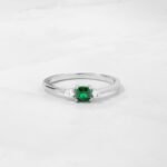 925 Silver Emerald Cushion Ring - Image 10