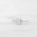 925 Silver Emerald Cut Engagement Ring - Image 2