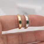 925 Silver Emerald Dome Ring - Image 6