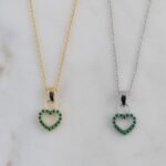 925 Silver Emerald Heart Necklace - Image 4