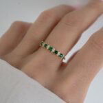 925 Silver Emerald Stacking Ring - Image 8