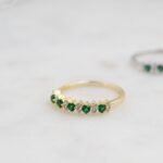 925 Silver Emerald Stacking Ring - Image 7