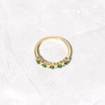 925 Silver Emerald Stacking Ring - Image 3