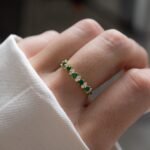 925 Silver Emerald Stacking Ring - Image 4