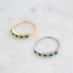 925 Silver Emerald Stacking Ring - Image 5