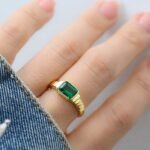 925 Silver Emerald Statement Ring - Image 8