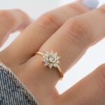 925 Silver Flower Engagement Ring - Image 5