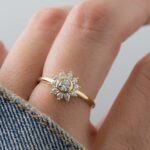 925 Silver Flower Engagement Ring - Image 4