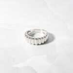 925 Silver Fluted Statement Ring - Image 6