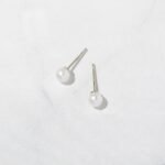 925 Silver Freshwater Pearl Studs Earrings - Image 3