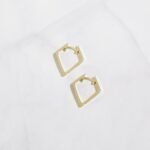 925 Silver Geometric Hoop Earrings - Image 4