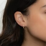 925 Silver Geometric Huggies Earrings - Image 2