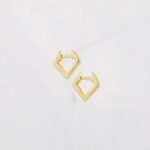 925 Silver Geometric Huggies Earrings - Image 3