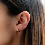 925 Silver Geometric Pattern Small Hoop Earrings - Image 6