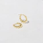 925 Silver Graduated Beaded Hoop Earrings - Image 8