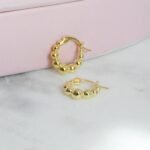 925 Silver Graduated Beaded Hoop Earrings - Image 5