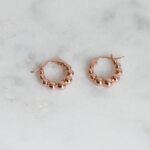 925 Silver Graduated Beaded Hoop Earrings - Image 2