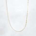925 Silver Pearl & Paperclip Chain Necklace - Image 9