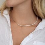 925 Silver Pearl & Paperclip Chain Necklace - Image 3