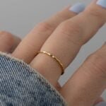 925 Silver Hammered Stacking Ring - Image 2