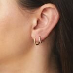 925 Silver Studded Huggies Earrings - Image 8