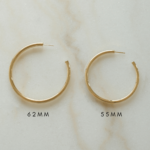 925 Silver Large Classic Hoops Earring - Image 6