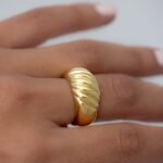 925 Silver Large Croissant Ring - Image 4