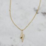 925 Silver Lightning Bolt Necklace - Image 4