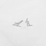 925 Silver Lightning Bolt Stud Earrings - Image 2