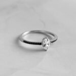 925 Silver Marquise Engagement Ring - Image 2