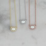 925 Silver Opal Halo Necklace - Image 3