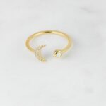 925 Silver Opal Moon Ring - Image 3