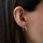 925 Silver Oval Hoop Earrings - Image 6