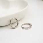 925 Silver Oval Hoop Earrings - Image 3