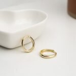 925 Silver Oval Hoop Earrings - Image 2