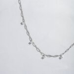 925 Silver Paperclip Charm Necklace - Image 2
